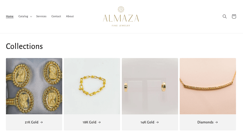 Almaza Fine Jewelry Website
